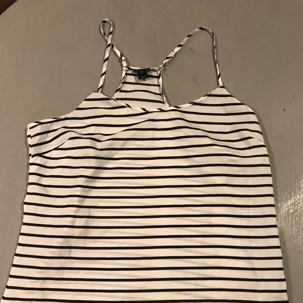 Black and White Striped Top